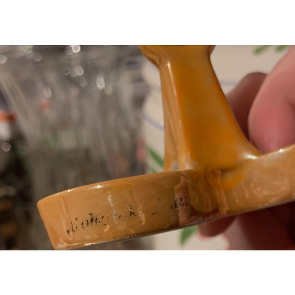 Japanese Porcelain Lusterware Salt and Pepper Shakers with Holder Carrier S&P - Picture 6 of 6